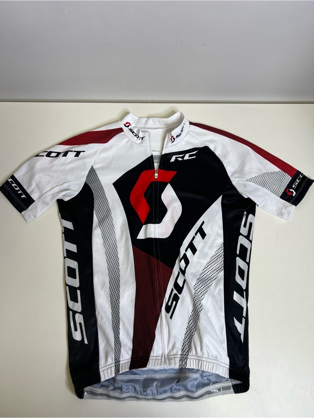 Scott RC Short Sleeve Cycling Jersey - Black, White & Red